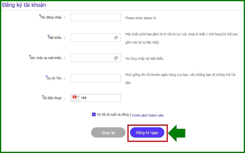 Hướng dẫn đăng ký tài khoản bằng link vào Ga368 dự phòng
